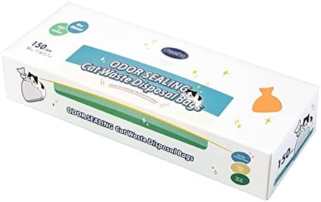 Odor Sealing Cat Waste Disposal Bags M/150 Count Cat Litter Bags Unscented Cat poop bags Large Capacity Diaper Disposal or Pet Waste Bags[Color:Blue]
