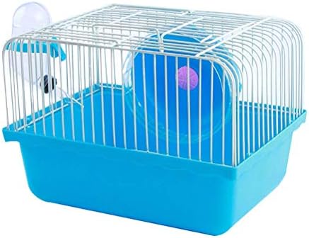 Zhang Ku Simple Cavie Guinea Pig Cage & Rabbit Cage | Pet Cage Includes Free Water Bottle & Food Bowl&Hamster Running Wheel (Blue)