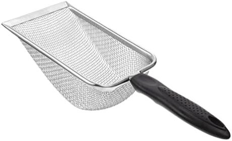 Gadpiparty 1pc Box Pet Cleaning Tools Sand Substrate Scoop Filtering Sand Shovel Stainless Steel Sand Sieve Pet Manure Residue Shovel Reptile Litter Scoop Sand Draining Shovel