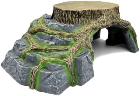 JIHAQUA Extra X Large Resin Reptile Tank Hideouts Cave Habitat Decor for Leopard Gecko Tank Accessories